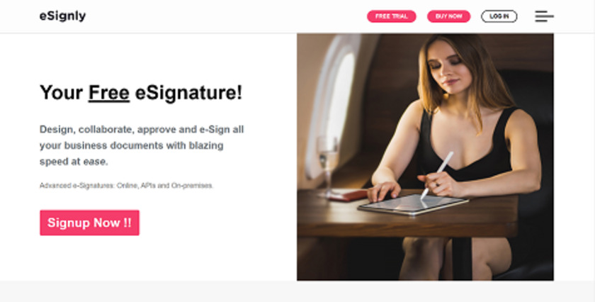 eSignly.com Landing Page