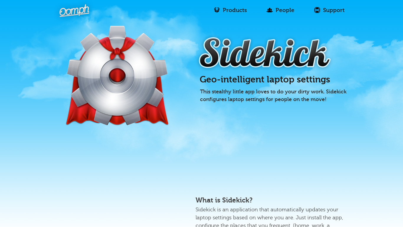 Sidekick Landing page