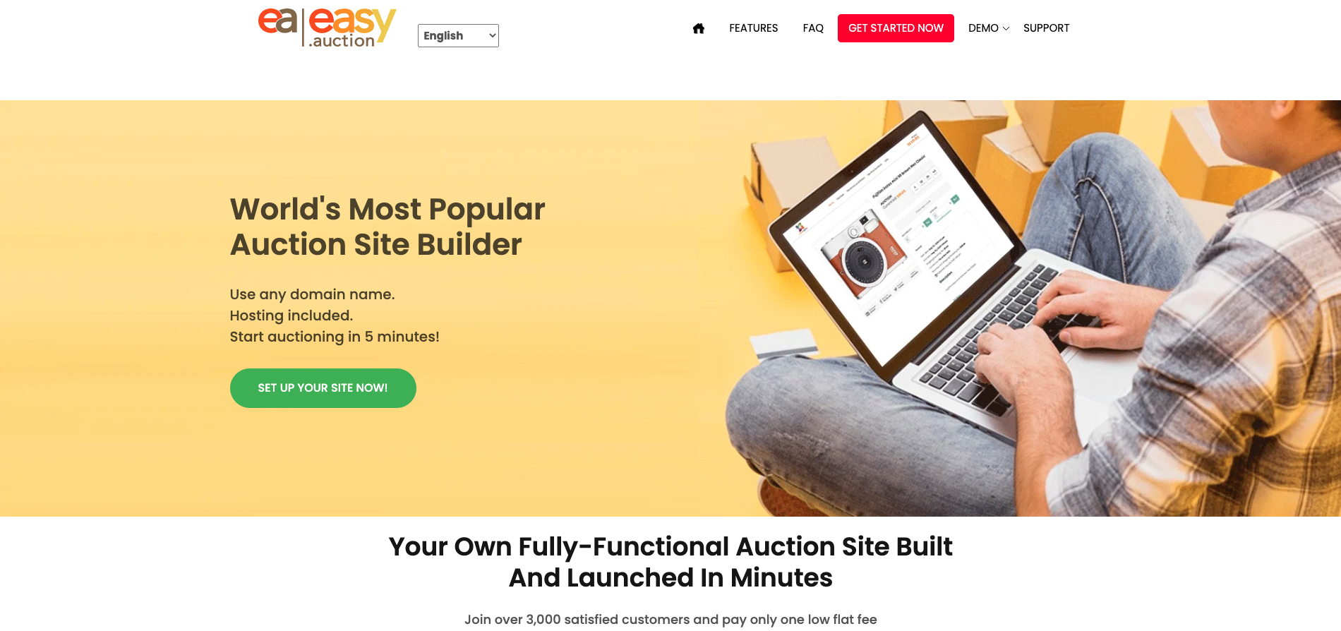 Easy.Auction Landing page