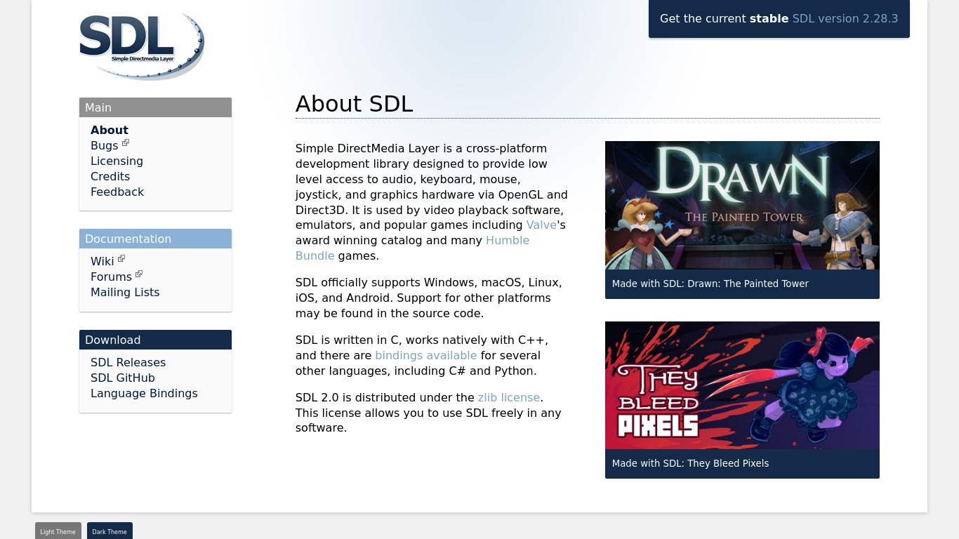 SDL Landing page