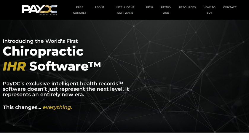 PayDC Chiropractic Software Landing Page