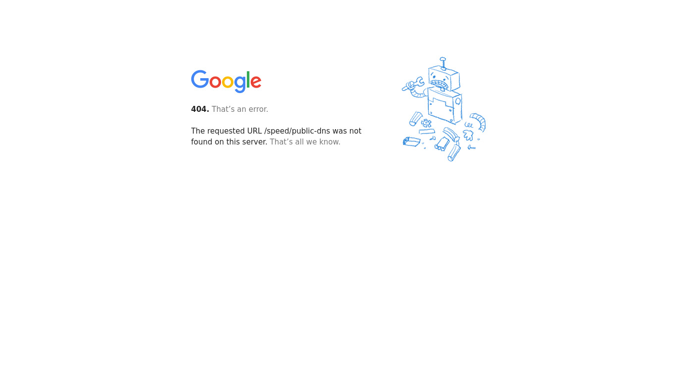 Google Public DNS Landing page