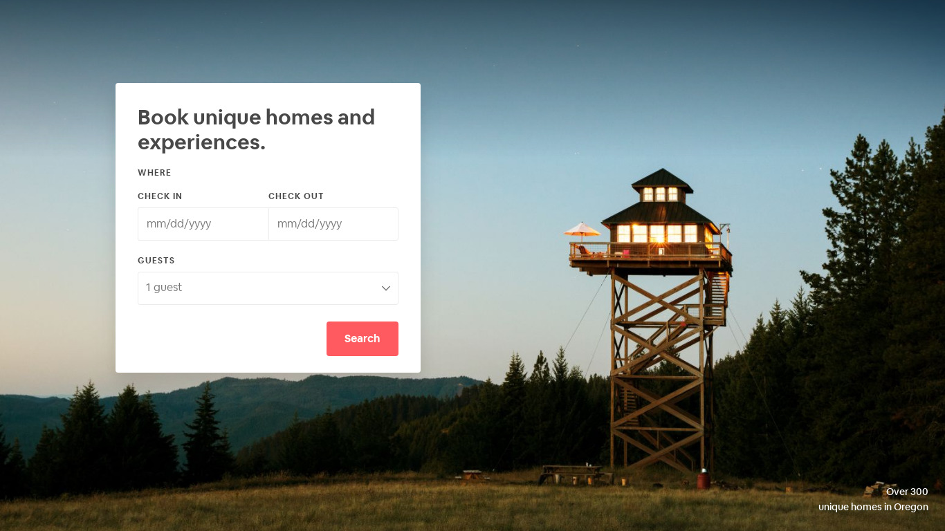 Airbnb Landing page