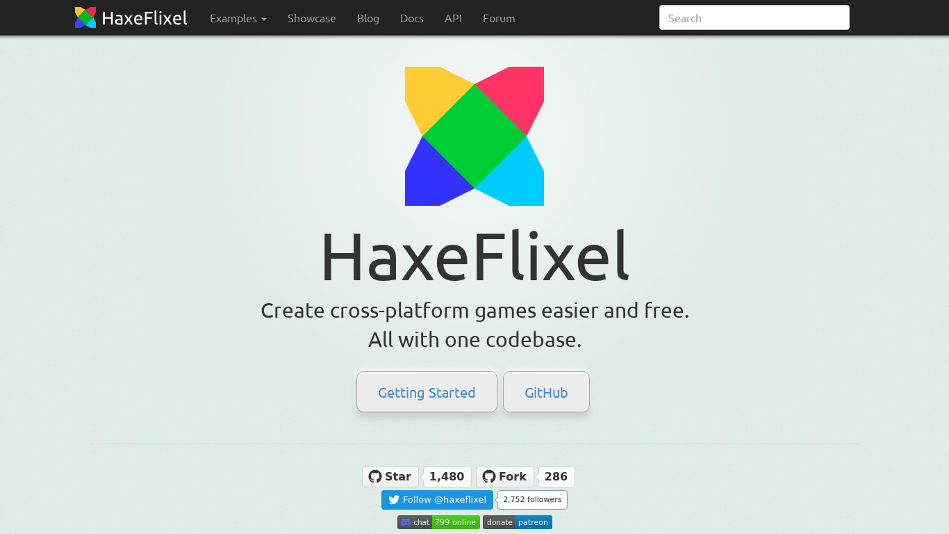 HaxeFlixel Landing page