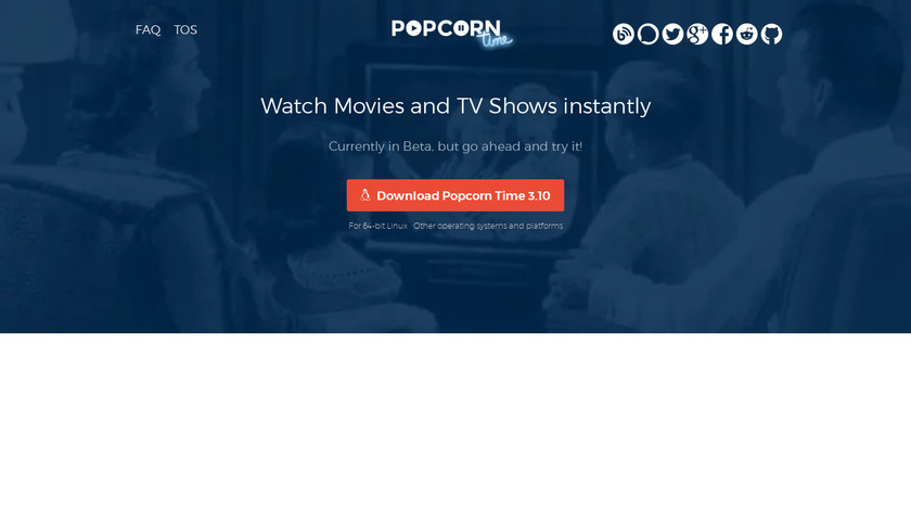 Popcorn Time Landing Page