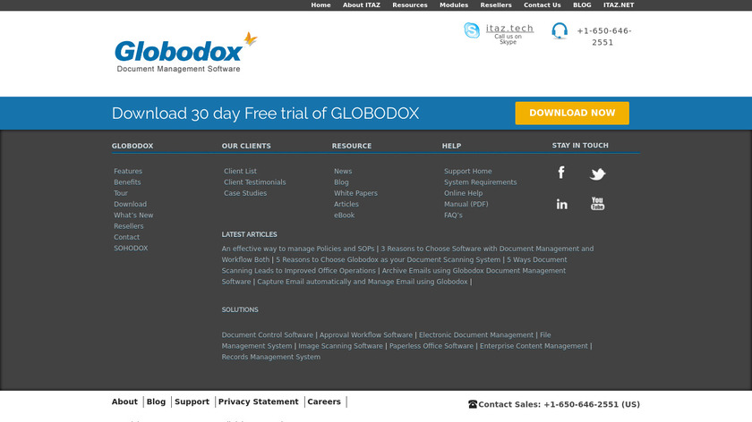 GLOBODOX Landing Page
