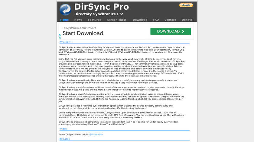 DirSync Pro Landing Page