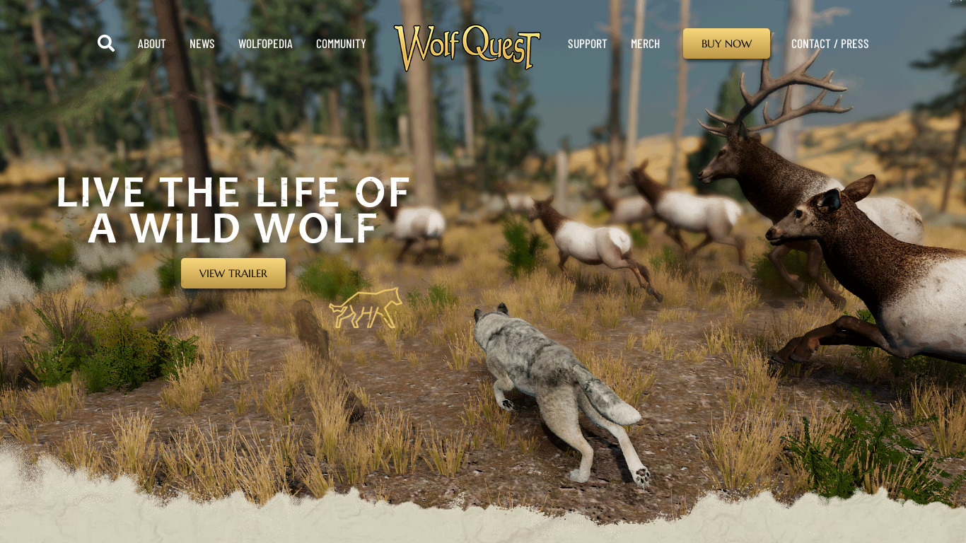 WolfQuest Landing page