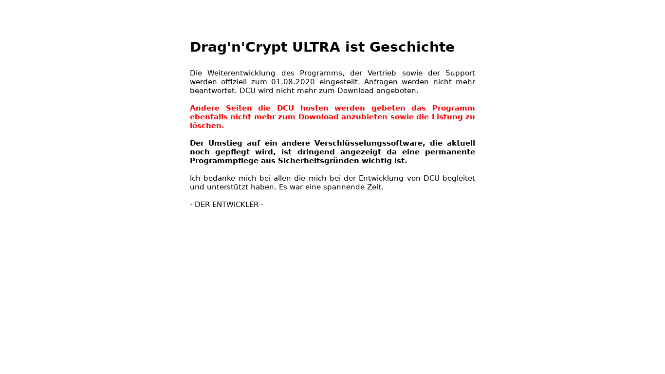 Drag'n'Crypt ULTRA Landing page