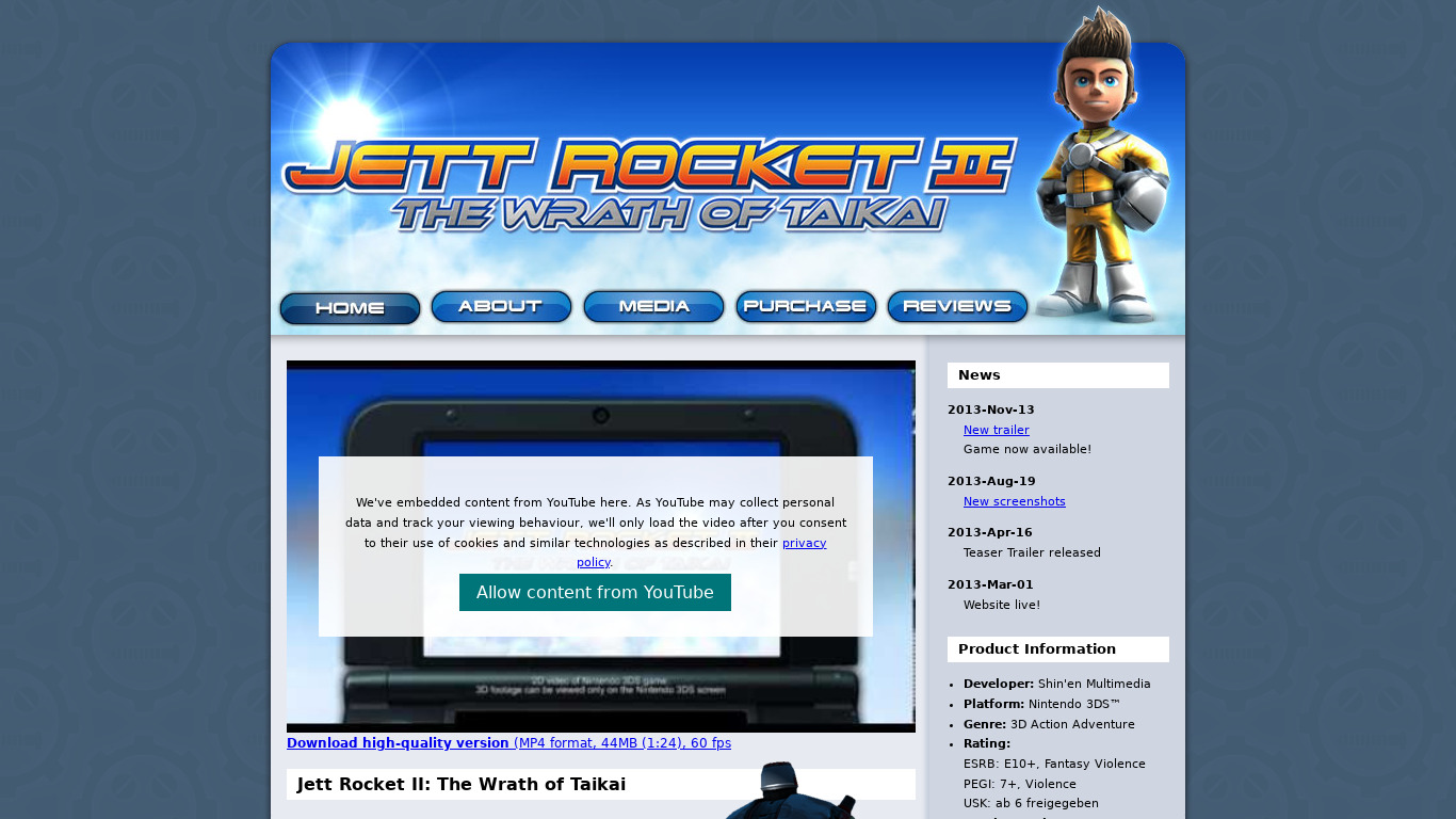 Jett Rocket Landing page