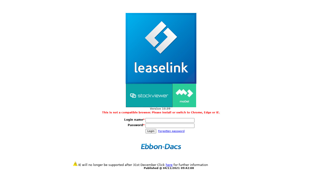 LeaseLinks Landing page