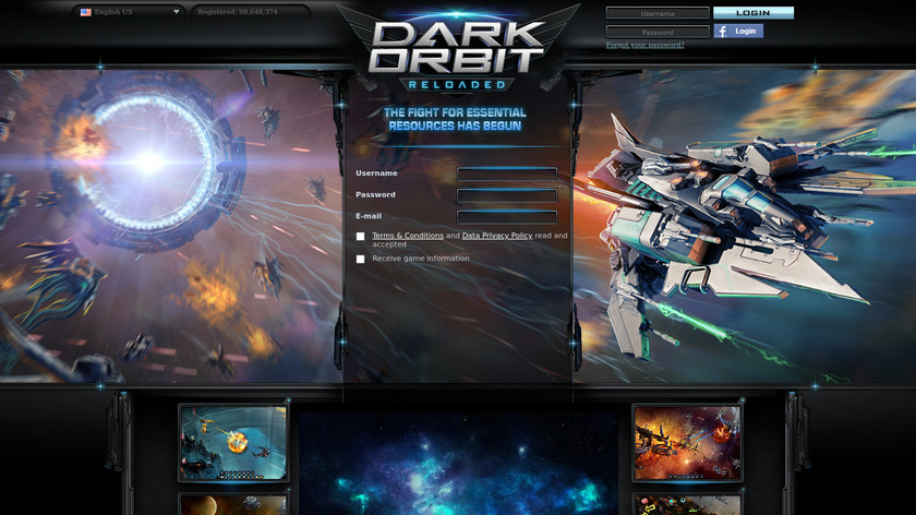 DarkOrbit Landing Page