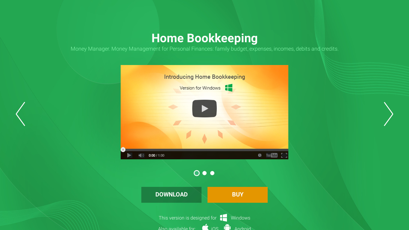 Home Bookkeeping Landing page