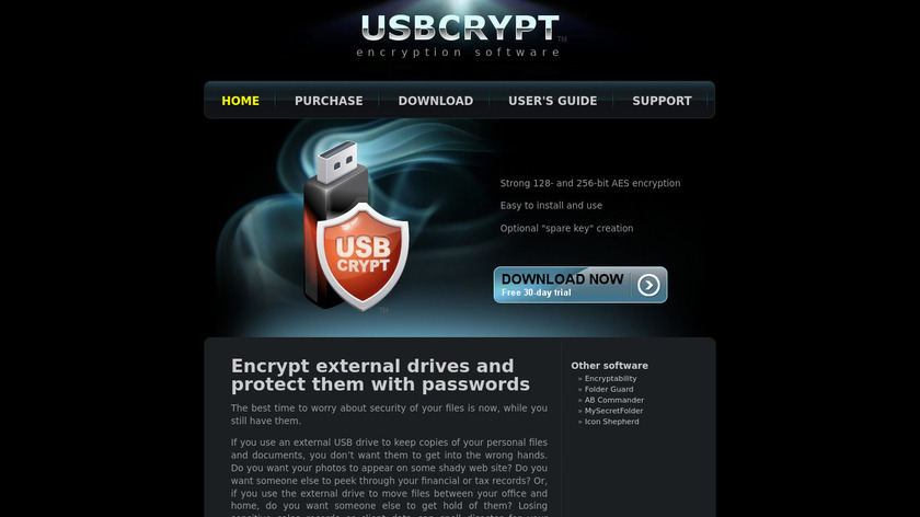 USBCrypt Landing Page