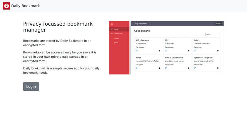Daily Bookmark Landing Page