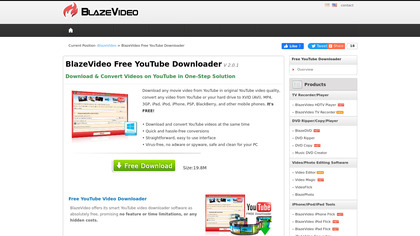 BlazeVideo Free YouTube Downloader image