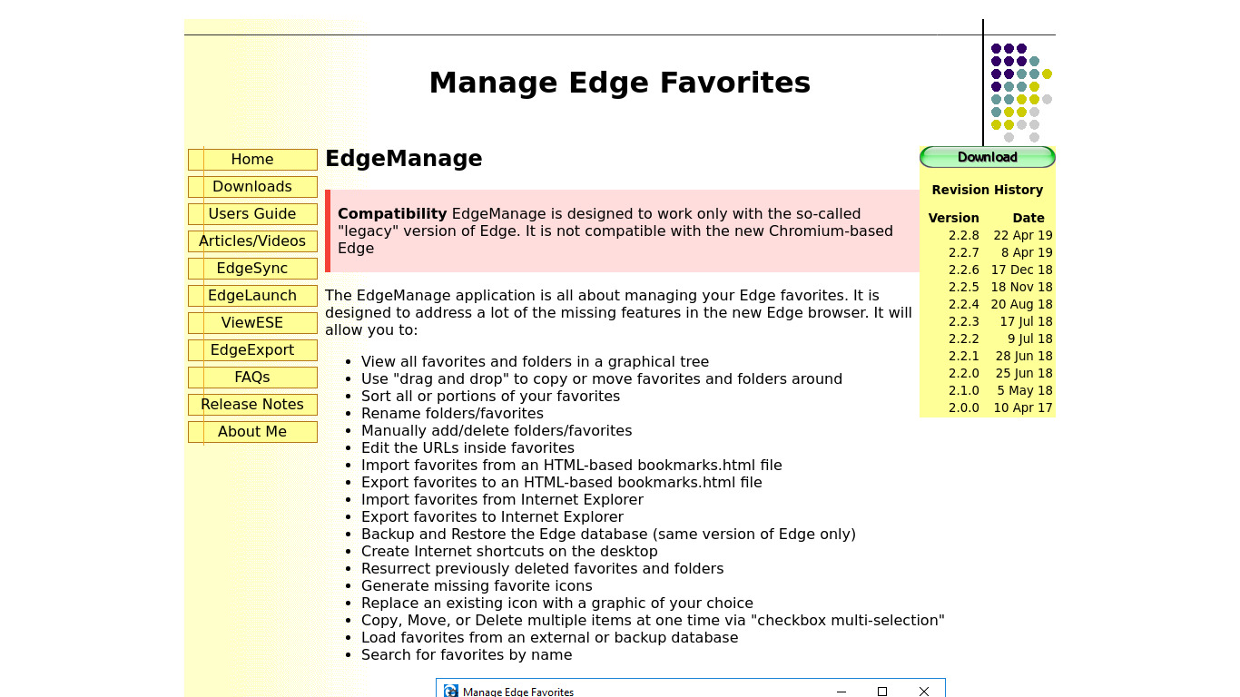EdgeManage Landing page