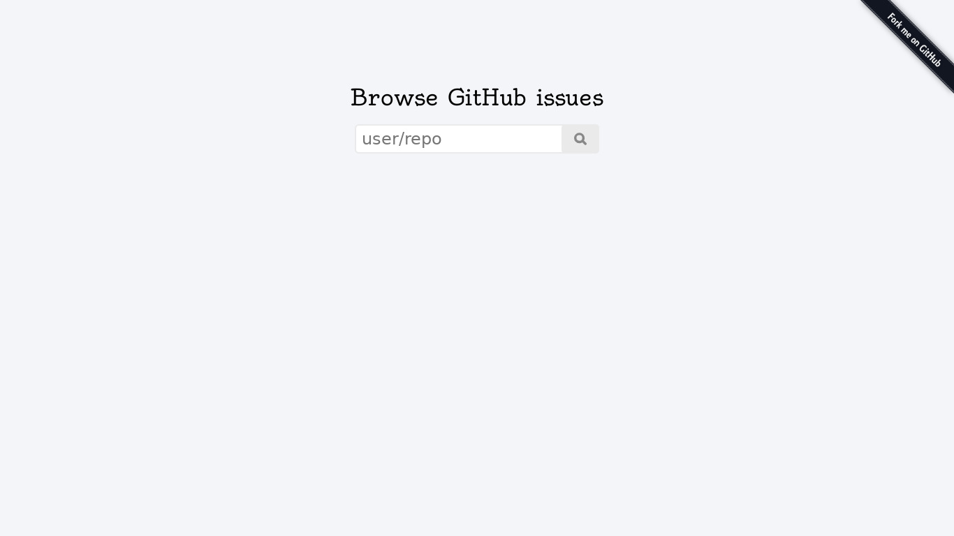 GitHub Reader Landing page