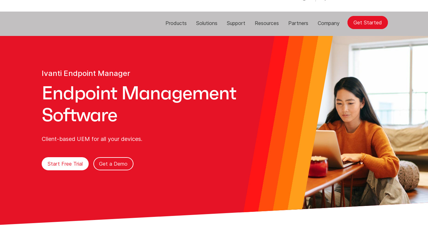 Ivanti Unified Endpoint Manager Landing page