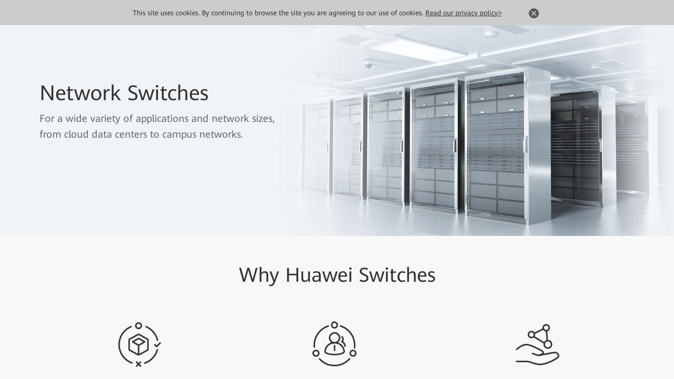 Huawei Fixed Access Switches Landing page