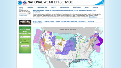 The National Weather Service screenshot
