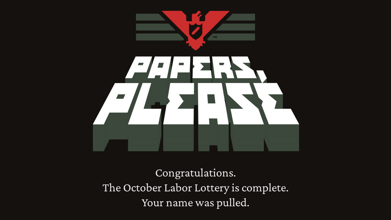 Papers Please Landing page