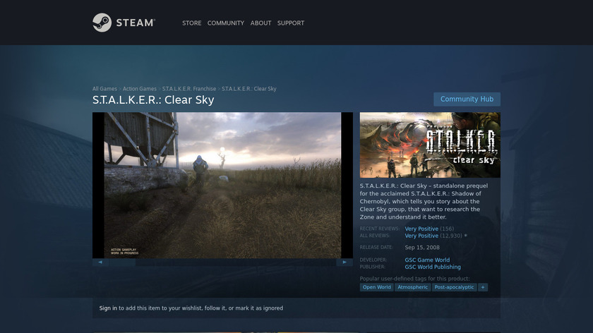 S.T.A.L.K.E.R.: Clear Sky Landing Page