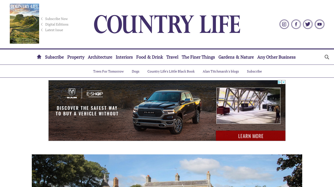 Country Life Landing page
