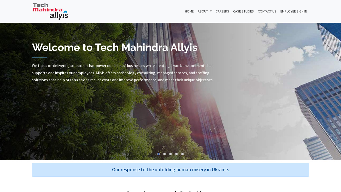 Allyis Landing page