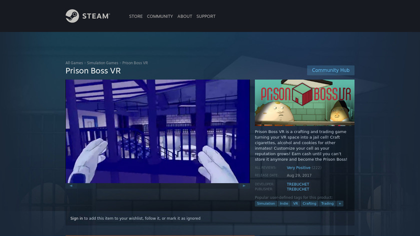 Prison Boss VR Landing Page