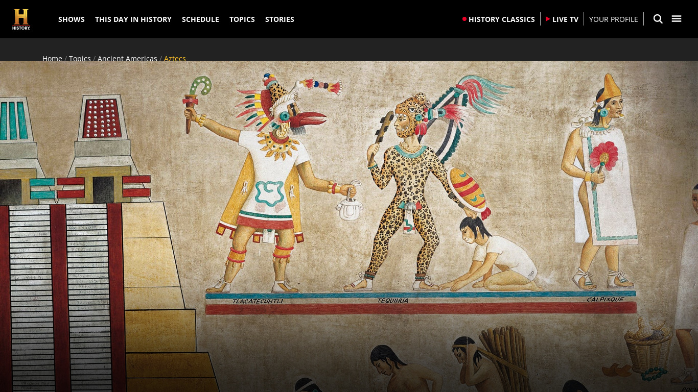 Aztec Tribe Landing page