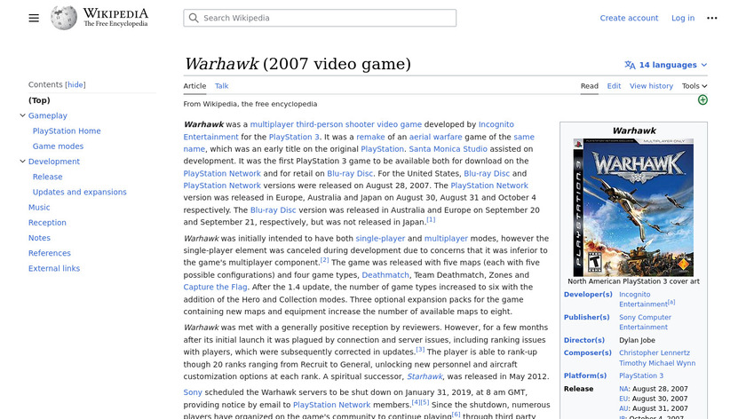 Warhawk Landing Page