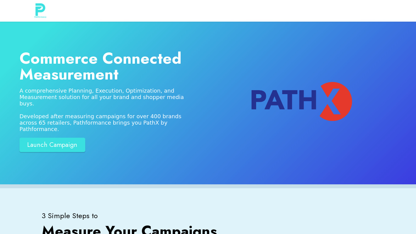 PathFormance Landing page