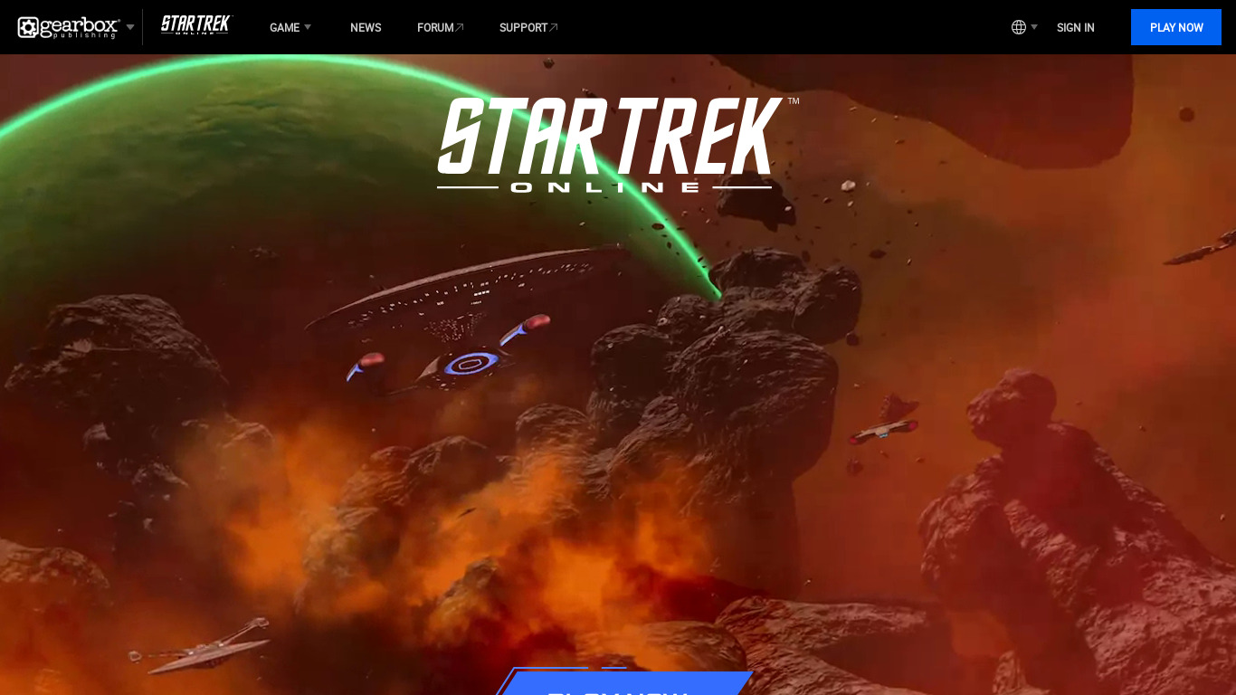 Star Trek Online Landing page