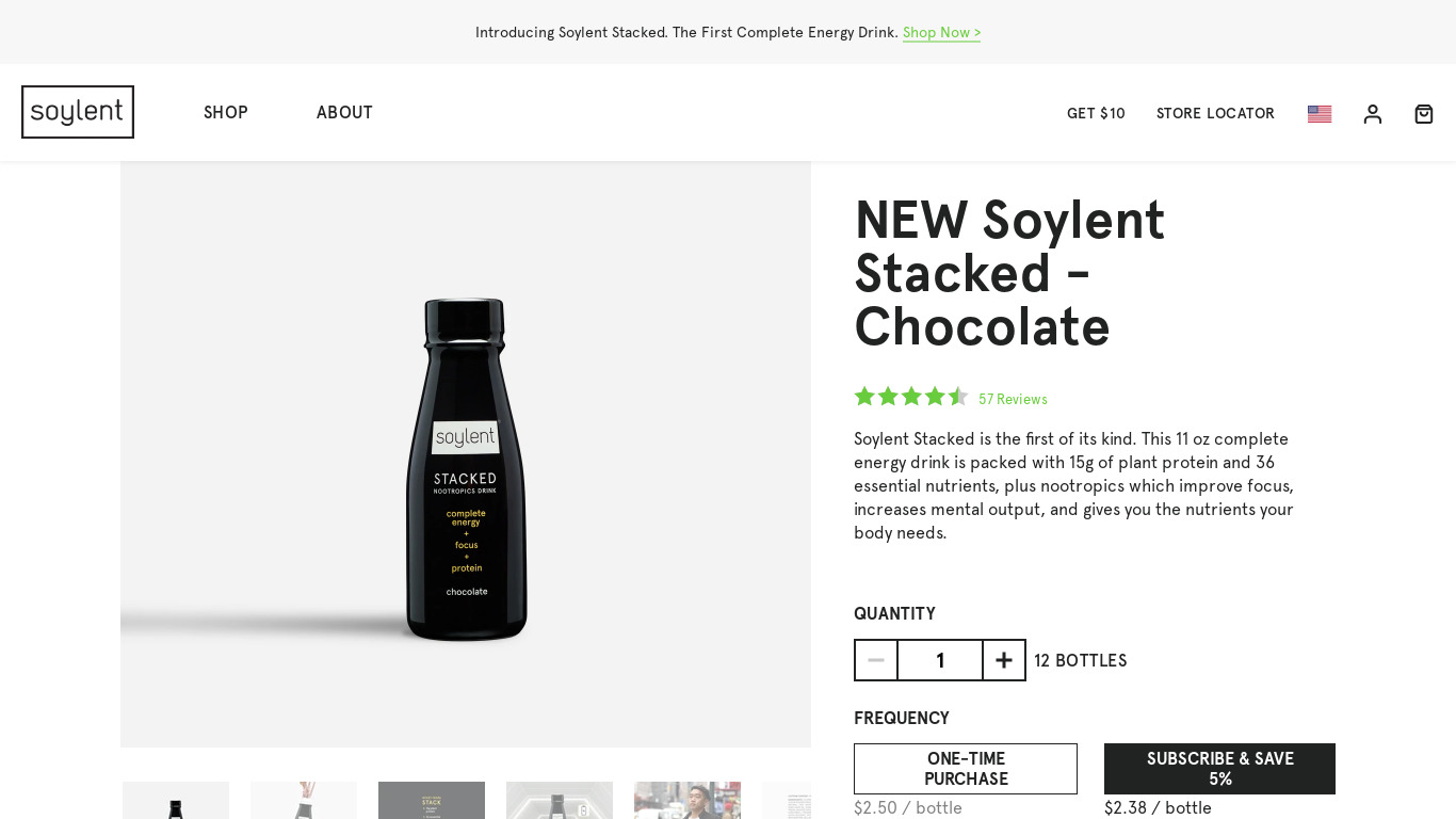 Soylent Stacked Landing page
