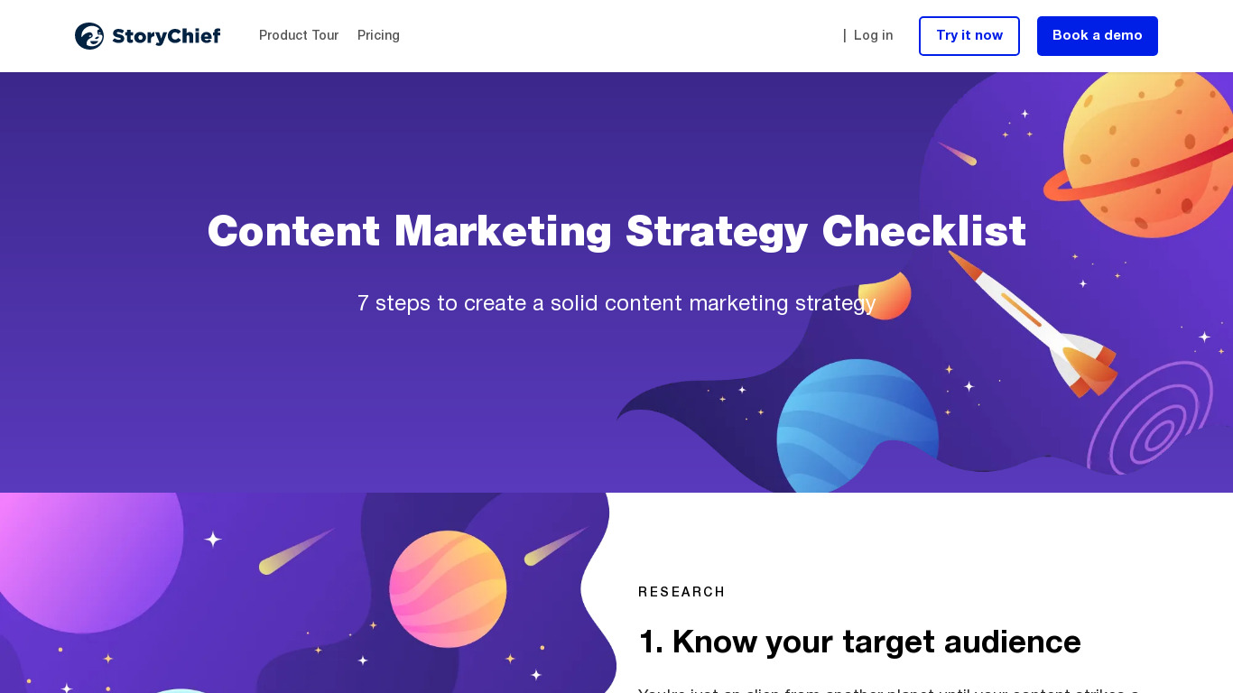 Content Strategy Tools Landing page