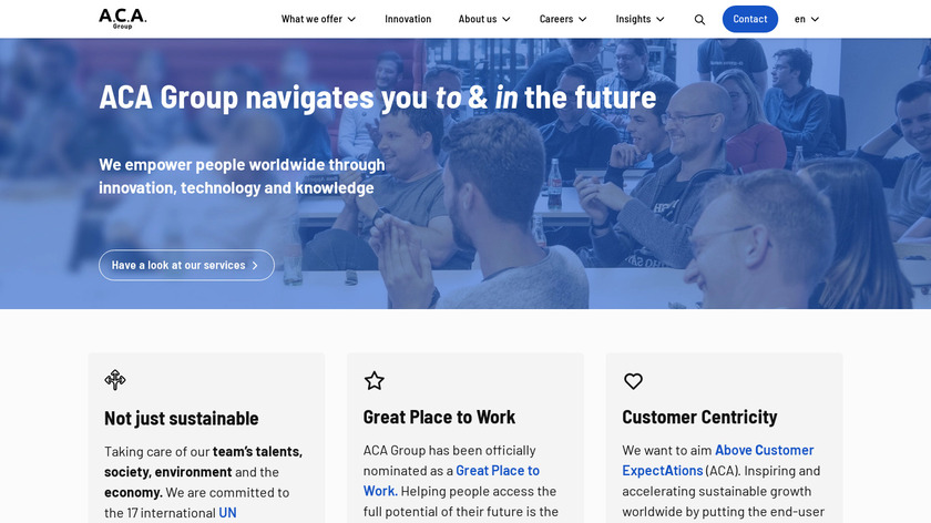 ACA IT-Solutions Landing Page