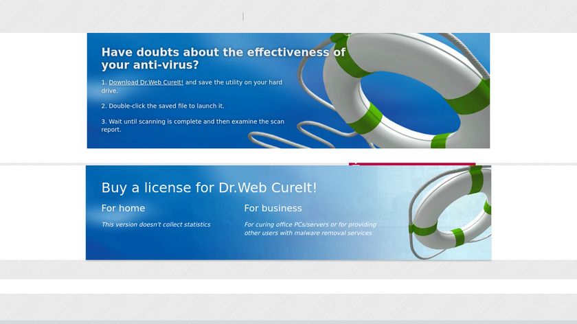 Dr.Web CureIt! Landing Page