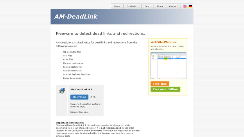 AM-DeadLink Landing Page