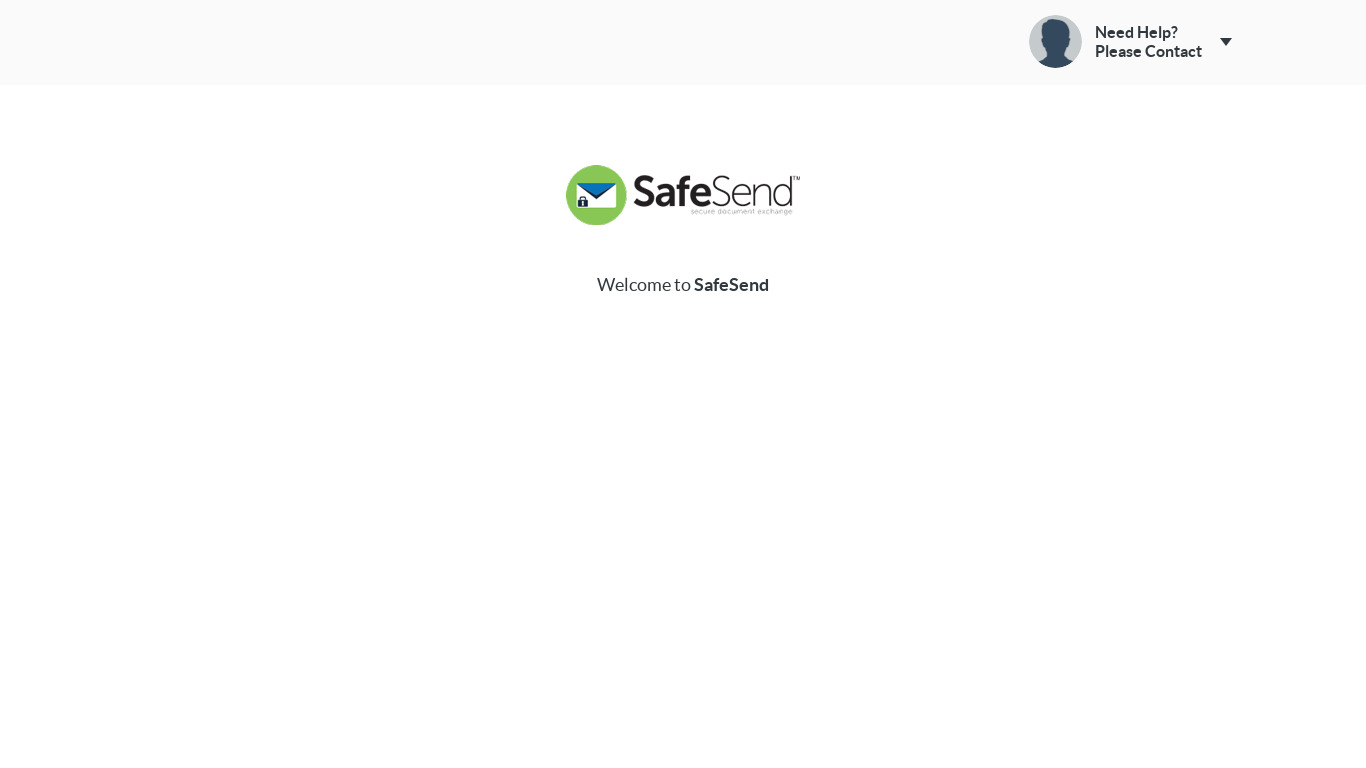 SafeSend Landing page