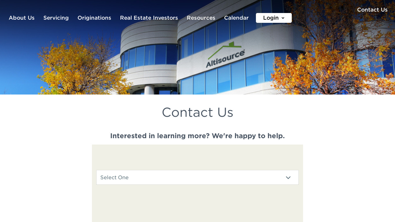 Altisource Customer Solutions Landing page