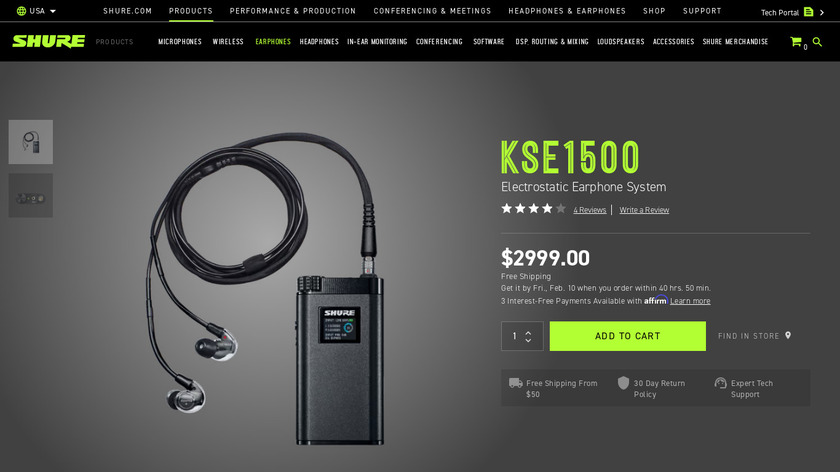 Shure KSE1500 Landing Page