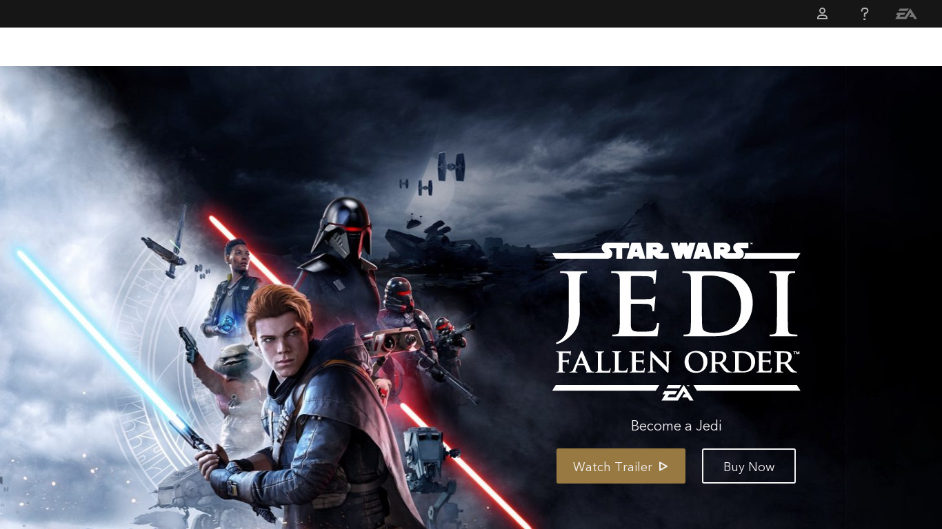 Star Wars: Jedi Fallen Order Landing page