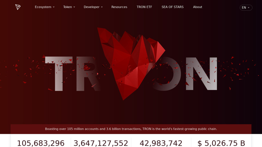 Tron (TRX) Landing Page