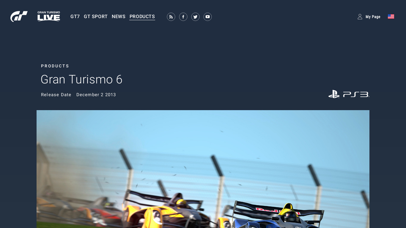 Gran Turismo 6 Landing page