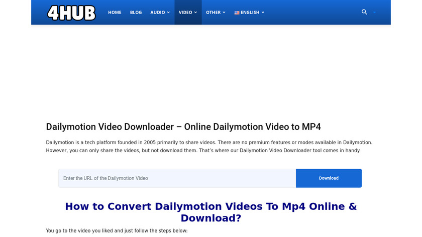 Daily Video Downloader Landing Page