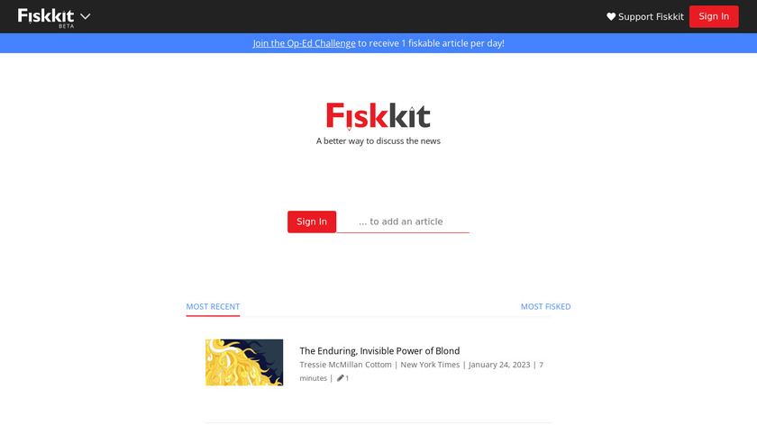 Fiskkit Landing Page