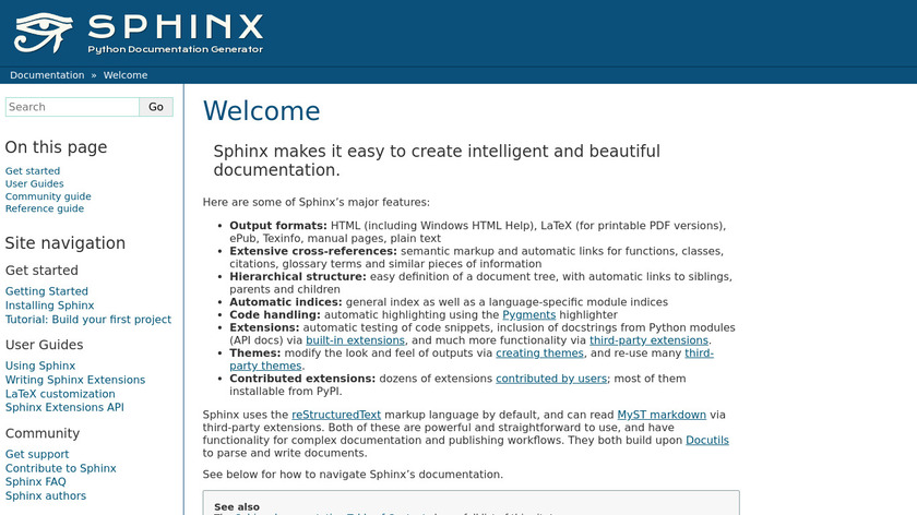 Sphinx Landing Page