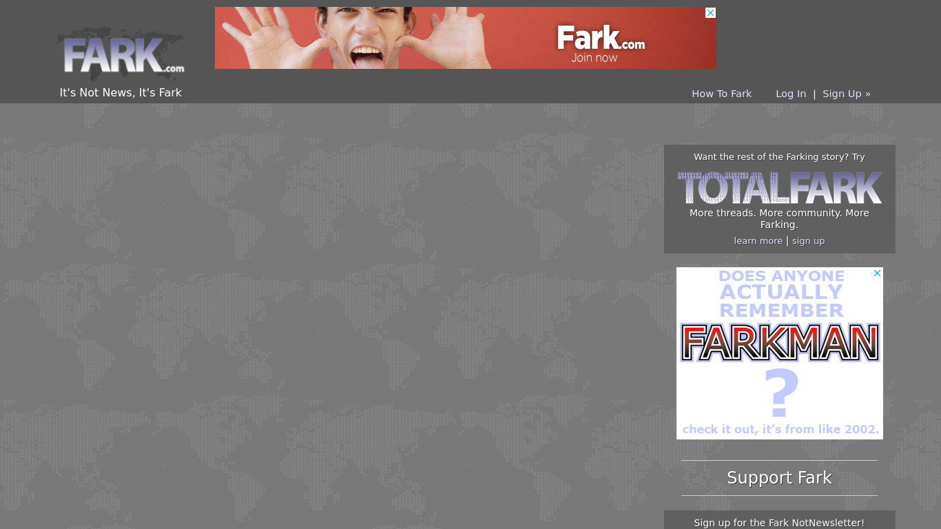 Fark Landing page