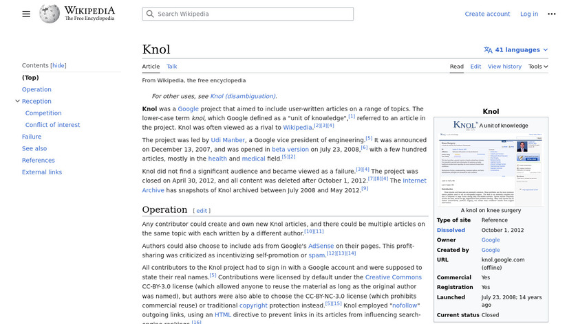 Google Knol Landing Page